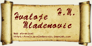 Hvaloje Mladenović vizit kartica